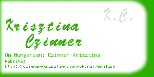 krisztina czinner business card